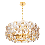 Люстра круглая золотого цвета с круглыми хрустальным элементами Solyria варинант исполнения - 6 | Loft Concept в Орле