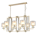 Люстра прямоугольной формы с 8-ю цилиндрическими плафонами из стекла Laurent варинант исполнения - 6 | Loft Concept в Орле