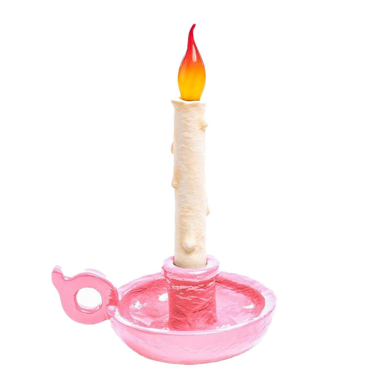 Настольная лампа Seletti Bugia light pink Белый Розовый Настольная лампа Seletti Bugia light pink Белый Розовый в Орле | Loft Concept