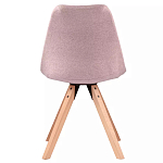 Стул мягкий с высокой спинкой на деревянных ножках Chair Dusty Pink варинант исполнения - 4 | Loft Concept в Орле