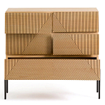 Комод с геометрическим рисунком на ящиках Anders Light Wood варинант исполнения - 3 | Loft Concept в Орле