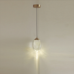 Подвесной светильник с плафоном в форме капли Crystal Transparent Drop варинант исполнения - 4 | Loft Concept в Орле