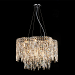 Люстра подвесная с хрустальными подвесками и металлическим основанием цвета Хром Ludivine Lighting варинант исполнения - 4 | Loft Concept в Орле