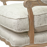 Кресло со спинкой из ротанга Ellie Rattan Armchair beige print flax варинант исполнения - 4 | Loft Concept в Орле