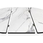 Стол обеденный раздвижной со столешницей белый мрамор Magali варинант исполнения - 7 | Loft Concept в Орле