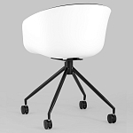 Офисное кресло из пластика с мягким сиденьем Eggshell Black варинант исполнения - 6 | Loft Concept в Орле