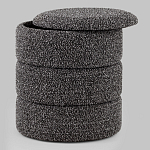 Пуф Three Gray в ткани букле серого цвета варинант исполнения - 2 | Loft Concept в Орле