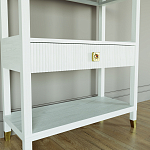 Стеллаж Elsa Dreams White со стеклянными полками и ящиком варинант исполнения - 2 | Loft Concept в Орле