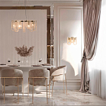 Бра с металлическим основанием золотого цвета и хрустальными подвесками Textured Glass варинант исполнения - 8 | Loft Concept в Орле