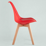 Стул с основой из пластика и мягким сиденьем Arvika Red варинант исполнения - 3 | Loft Concept в Орле