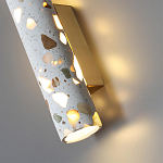 Бра с цилиндрическим белым бетонным плафоном Terrazzo Light варинант исполнения - 4 | Loft Concept в Орле