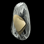 Бра овальное из стекла с золотым элементом Flow Texture  варинант исполнения - 6 | Loft Concept в Орле