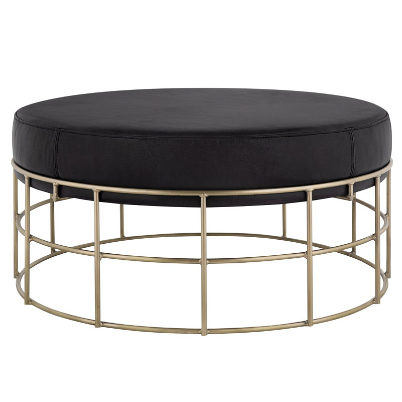 Пуф Cage Rods Gold 80 Золотой Черный в Орле | Loft Concept 