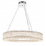 Люстра подвесная круглая из прозрачного хрусталя с корпусом из металла цвета хром Selfsufficient варинант исполнения - 4 | Loft Concept в Орле