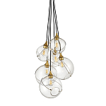 Подвесной светильник с шестью прозрачными стеклянными шарообразными плафонами Hinkley варинант исполнения - 1 | Loft Concept в Орле