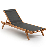 Шезлонг из текстиля и эвкалипта Power of Nature варинант исполнения - 1 | Loft Concept в Орле