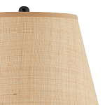 Настольная лампа темно-коричневая с тканевым абажуром в форме конуса Сhieftain варинант исполнения - 2 | Loft Concept в Орле