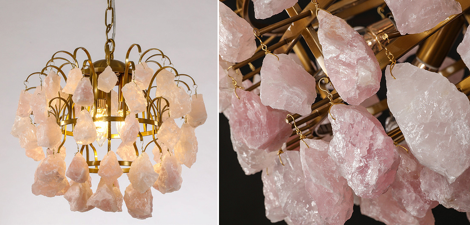 Hardis Pink stone Chandelier 30 Hardis Pink stone Chandelier 30 - Loft-Concept в Орле