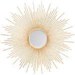 Зеркало-солнце круглое в раме из металла с золотыми с лучами Rays of Peace варинант исполнения - 1 | Loft Concept в Орле