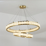 Люстра с 2-мя кольцами из натурального камня с регулируемыми плафонами Durability of Stone варинант исполнения - 3 | Loft Concept в Орле