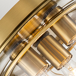 Потолочный светильник для ванных комнат с круглым стеклянным плафоном и тремя лампами Quoizel варинант исполнения - 4 | Loft Concept в Орле