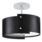 Потолочный светильник круглый светодиодный Semicircular White Panels чёрный варинант исполнения - 3 | Loft Concept в Орле