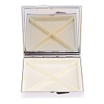 Таблетница карманная квадратная с 4-мя отделениями с зеркалом и накладкой из натурального камня Содалит Silver Stone Pillboxes варинант исполнения - 3 | Loft Concept в Орле