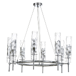 Люстра подвесная круглая с 8-ю цилиндрическими плафонами из стекла LIAISON варинант исполнения - 1 | Loft Concept в Орле