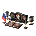 Настольный письменный набор из креноида и змеевика на бронзовых ножках Marble Accessory варинант исполнения - 2 | Loft Concept в Орле