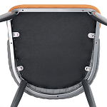 Стул оранжевый с высокой спинкой из искуственной кожи на серых металлических ножках Enigma Orange варинант исполнения - 5 | Loft Concept в Орле