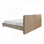 Кровать двуспальная серая с изголовьем из экокожи и ткани Modern Look варинант исполнения - 2 | Loft Concept в Орле