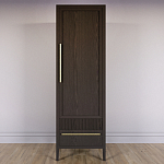 Узкий Шкаф Primo с 2 выдвижными ящиками Темный орех варинант исполнения - 2 | Loft Concept в Орле