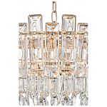 Круглая люстра с хрустальными подвесками на золотистом каркасе Gorgeous Crystal Light варинант исполнения - 5 | Loft Concept в Орле