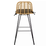 Стул барный с ротанговым плетением Half Bar Chair with Wicker без подлокотников варинант исполнения - 3 | Loft Concept в Орле