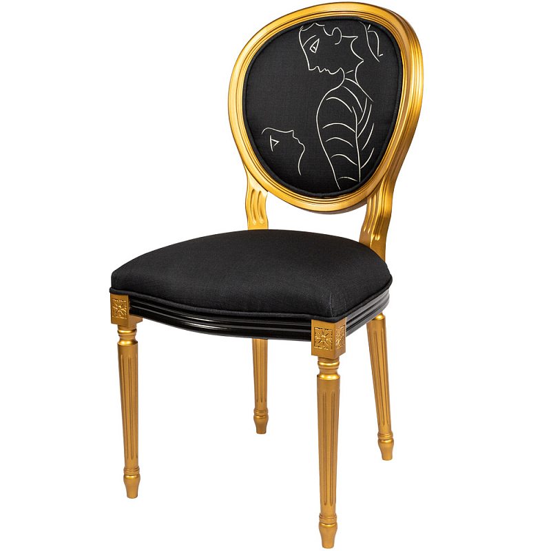 Стул White Silhouette Mother Stool Черный Золотой Стул White Silhouette Mother Stool Черный Золотой в Орле | Loft Concept