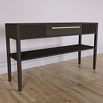 Дизайнерская Консоль с полкой и ящиком Primo Темный орех варинант исполнения - 2 | Loft Concept в Орле