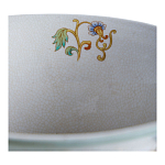 Ваза высокая из фарфора на бронзовом основании Turquoise Blooming Garden варинант исполнения - 3 | Loft Concept в Орле