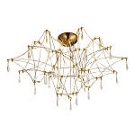 Потолочный светильник с тонкой металлической конструкцией цвета золото Quasar варинант исполнения - 1 | Loft Concept в Орле