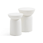 Приставной столик белого цвета Tori варинант исполнения - 4 | Loft Concept в Орле