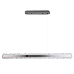 Люстра линейная металлическая черного цвета с прозрачным декором по краям Radiant Rail варинант исполнения - 2 | Loft Concept в Орле