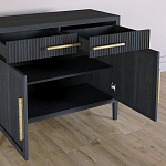 Буфет Primo с двумя ящиками и двумя фасадами Черный дуб варинант исполнения - 5 | Loft Concept в Орле