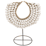 Этническое ожерелье из ракушек на подставке White Shells Necklace варинант исполнения - 1 | Loft Concept в Орле