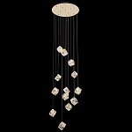 Люстра каскадная с мозаичным хрустальным оформлением Sparks of Crystal варинант исполнения - 3 | Loft Concept в Орле