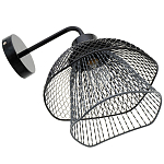 Бра с сетчатым металлическим абажуром Black Mesh Lampshade варинант исполнения - 4 | Loft Concept в Орле