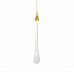 Подвесной светильник с плафоном в форме капли на золотистом каркасе Raindrop варинант исполнения - 2 | Loft Concept в Орле