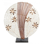 Настольная лампа из перламутра и дерева на подставке Indonesian Shell Flower варинант исполнения - 3 | Loft Concept в Орле