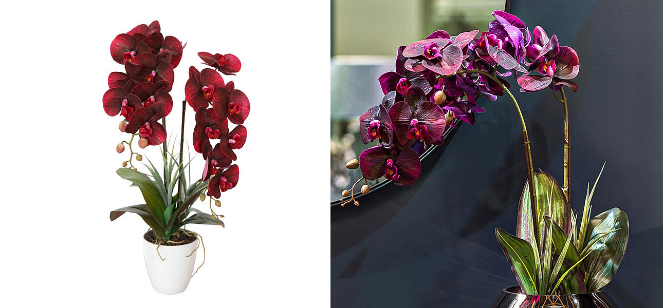 Искусственная орхидея Мультифлора burgundy Искусственная орхидея Мультифлора burgundy - Loft-Concept в Орле
