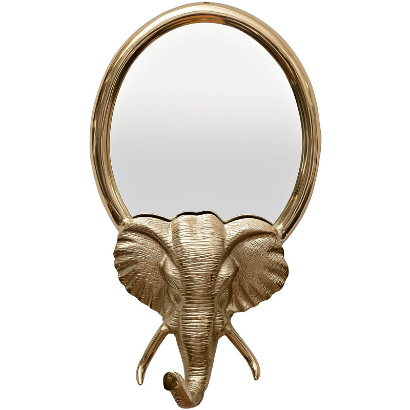 Зеркало с декором слона Gold Elephant Золотой Зеркало Зеркало с декором слона Gold Elephant Золотой Зеркало в Орле | Loft Concept