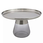 Кофейный столик с основанием из закаленного стекла Classic Round Gray Table варинант исполнения - 1 | Loft Concept в Орле