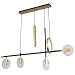 Линейная металлическая геометрическая люстра Geometry Crystal Linear Chandelier варинант исполнения - 1 | Loft Concept в Орле